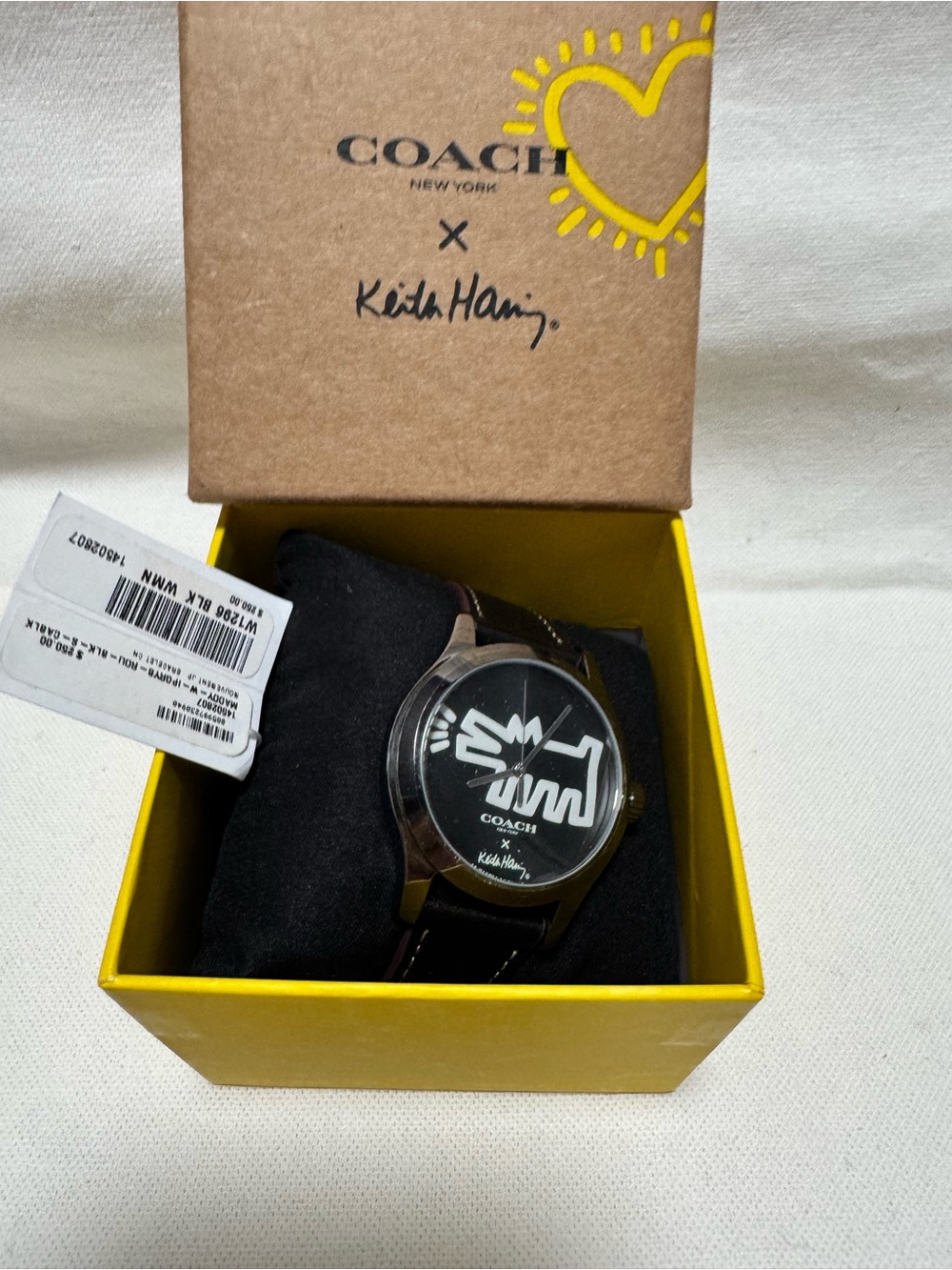 COACH Black Keith Haring Graphic Dial Men's Watch
